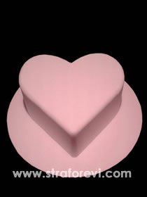 PST-29 tek katlı strafor kalp maket pasta