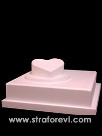 PST-32 Dikdörtgen üzeri kalpli maket pasta