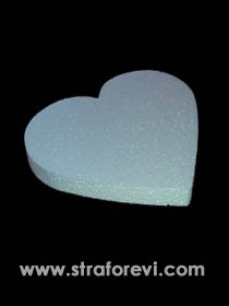 Strafor Kalp Pasta Altlığı 40cm x 3cm yükseklik